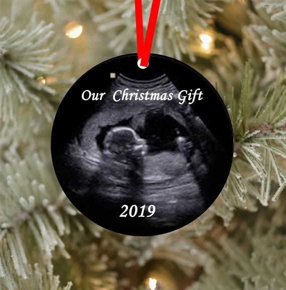 baby ultrasound christmas ornament