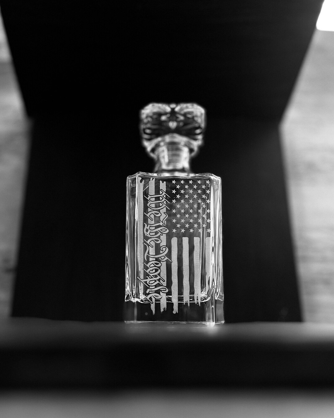 Glass Decanter American Flag Glass Decanter Patriotic Gift Etsy