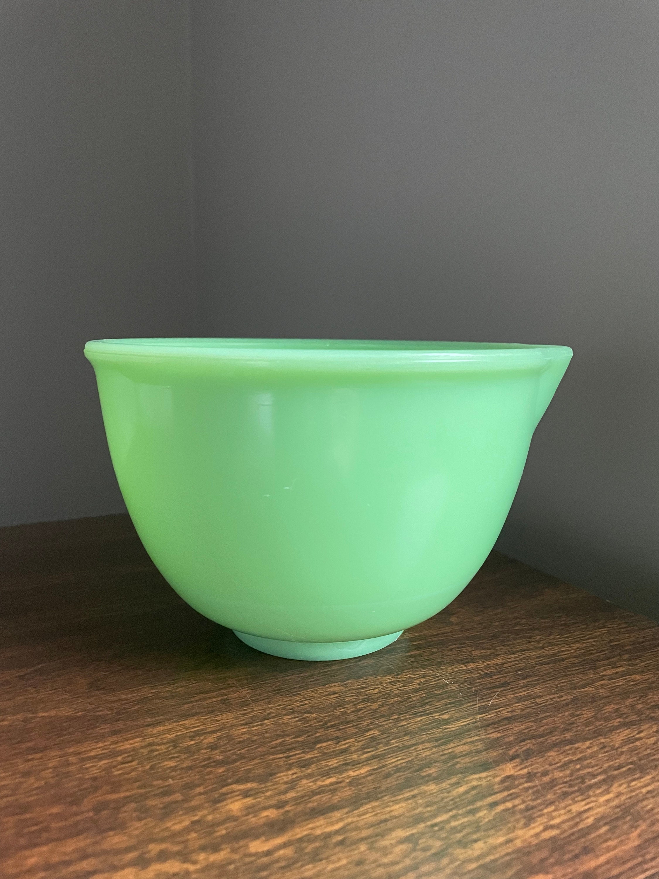 Vintage Fire King Jadeite Mixing Bowl 6 3/8 Diameter Retro Kitchen