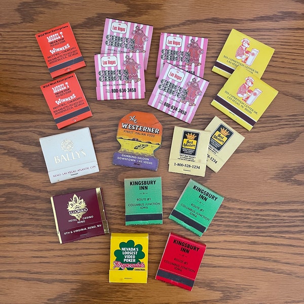 Vintage Matchbooks Vintage Matches Lot Of 17