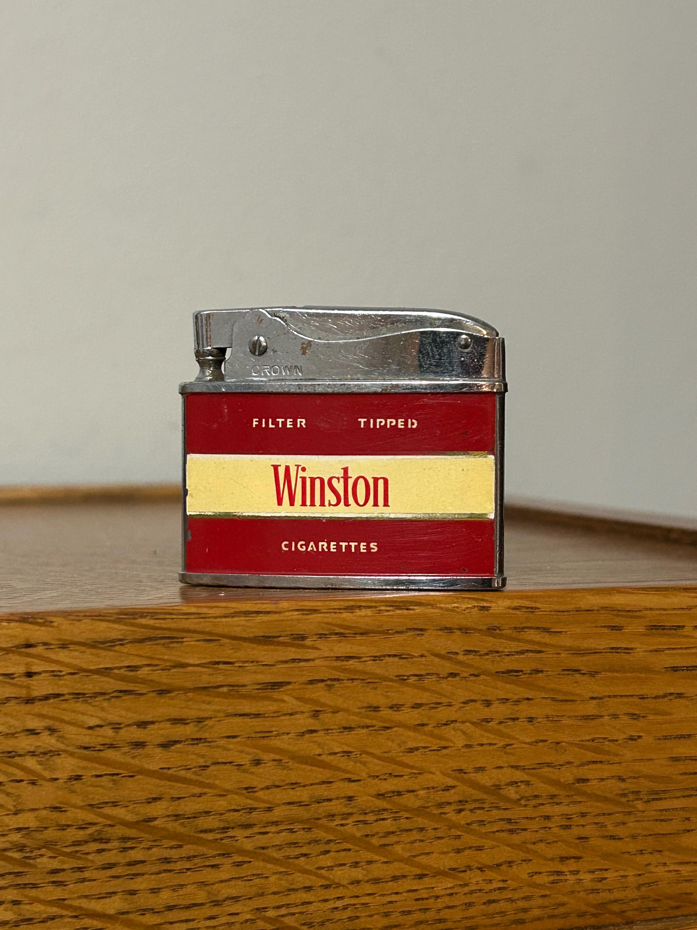 old winston cigarette lighter Vintage Zenith Vintage Winston Slim Lighter By