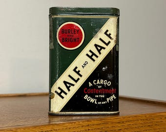 Tobacco Jar Half and Half Pipe Tobacco Large Glass Jar