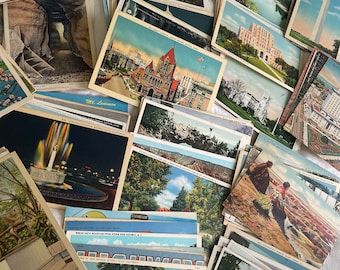 Vintage Postcards Lot Of 150 All United States Junk Journal Craft Supplies Large Lot Of Vintage Postcards