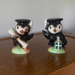Owl Salt And Pepper Shakers Owl Graduates Kitsch Vintage Kitchen Kitschy Cute Vintage Decor Vintage Home Vintage Shaker Vintage Owls