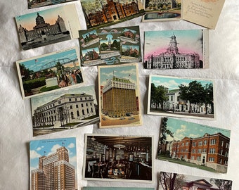 Vintage Postcards Lot of 17 Junk Journal Scrapbook Supplies Vintage Crafts Vintage Crafting Vintage USA Postcards