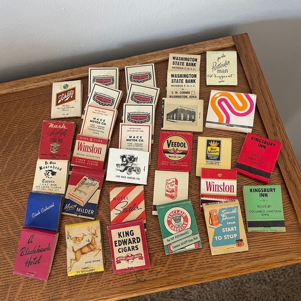 Vintage Matchbooks Vintage Matches Lot Of 31 Washington Iowa Washington IA