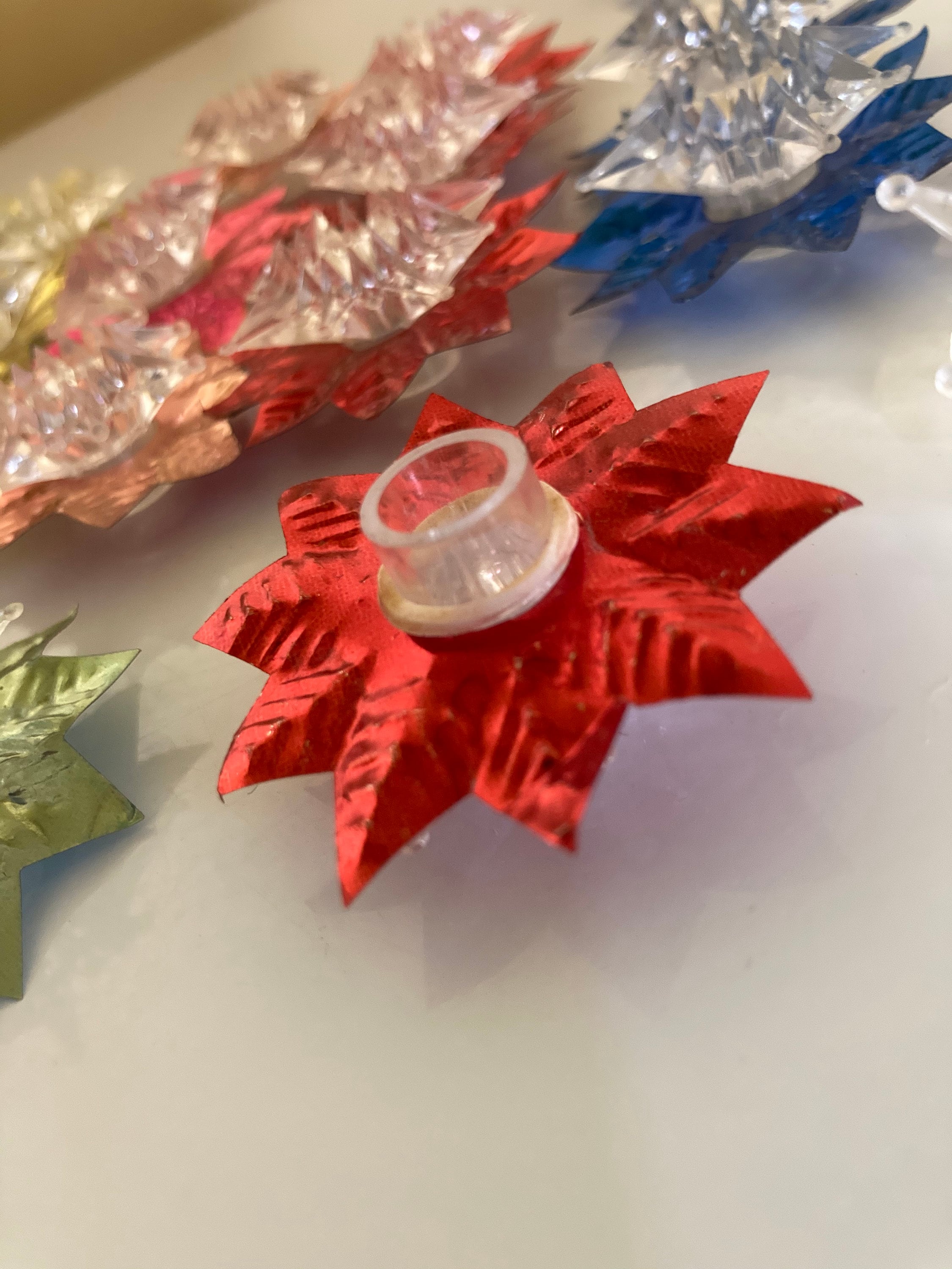 Vintage Foil Light Reflectors For Christmas Tree Lights Etsy