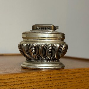 Vintage Continental New York Table Top Lighter Made in Occupied Japan Silverplated Lighter Cigar Lighter Silver Plated Cigarette Lighter