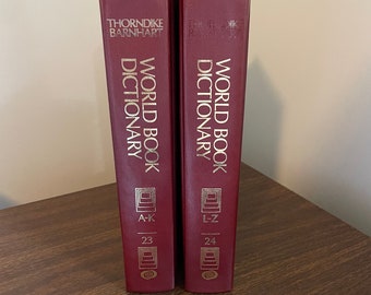 1989 World Book Dictionary Set Thorndike Barnhart Dictionaries