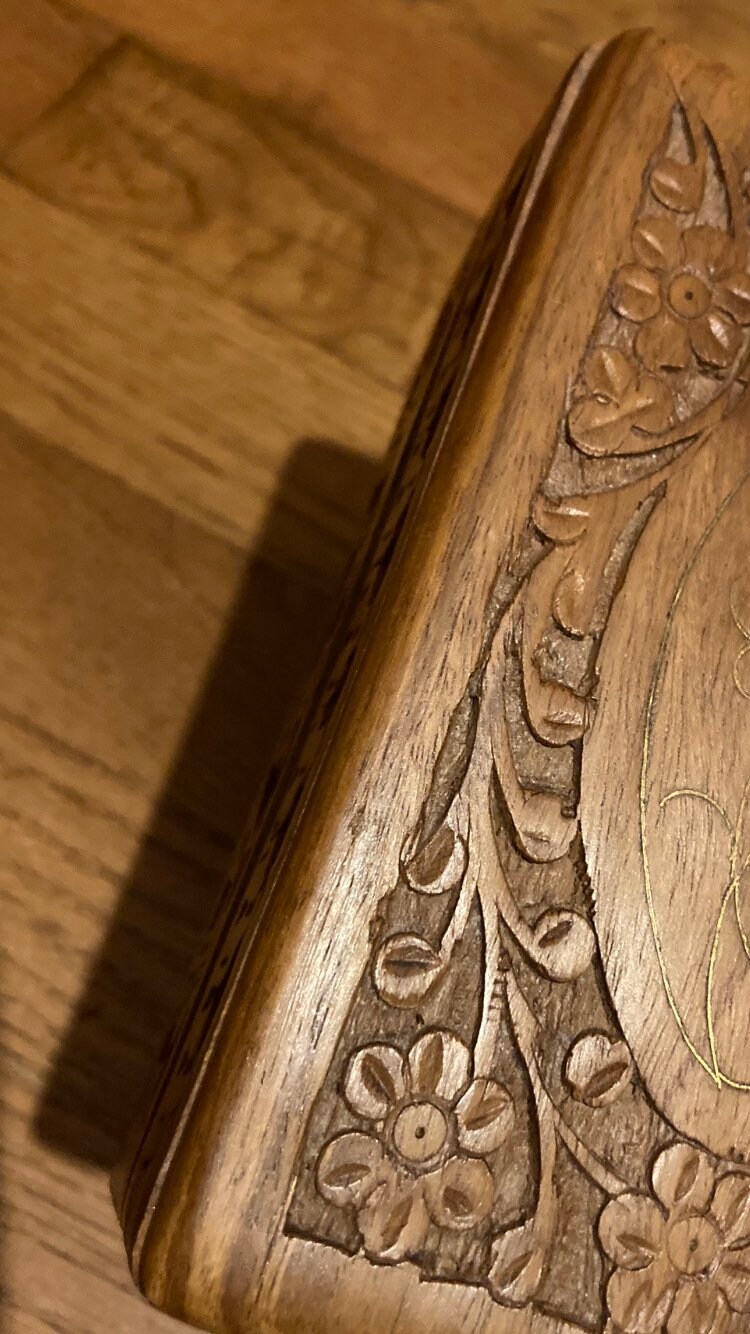 Hand-carved Sheesham Wood Block