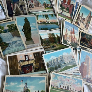Vintage Postcards Lot Of 150 All United States Junk Journal Craft Supplies Large Lot Of Vintage Postcards Scrapbooking