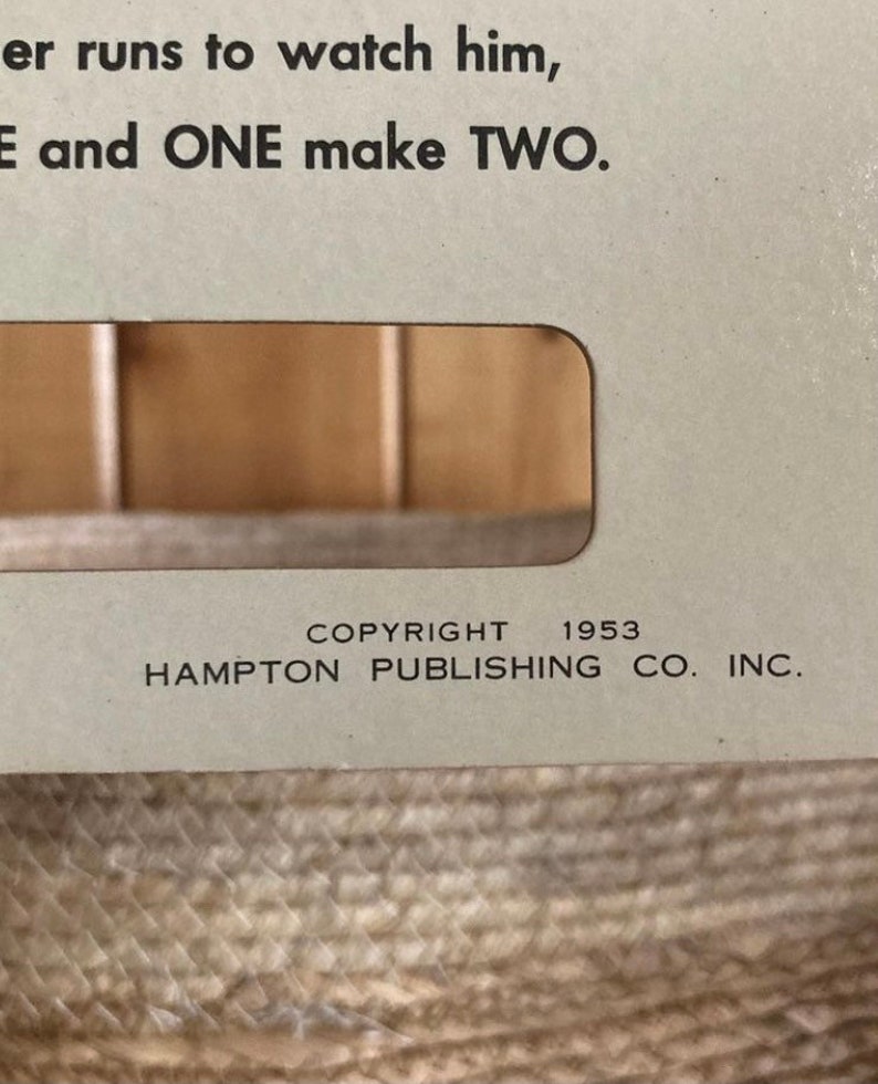 1953 One by One Rhymes and Drawings by Sharon Banigan First Counting