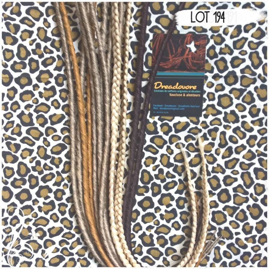 7 Doubles Dreads Roulées et Tresse Synthétique. Longueur Couleur Au Choix Dreadlocks, Dreadovore