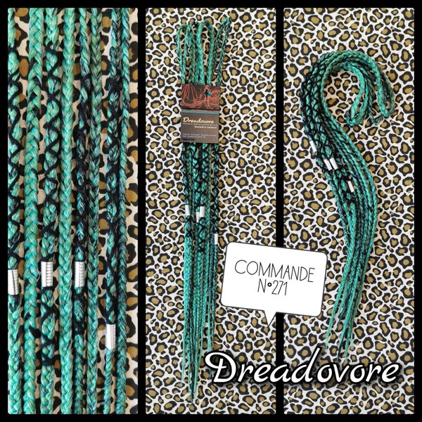 4 Double synthetic braids and pearls. Accent kit. Length and color of your choice!! Dreadlocks, Dreadovore