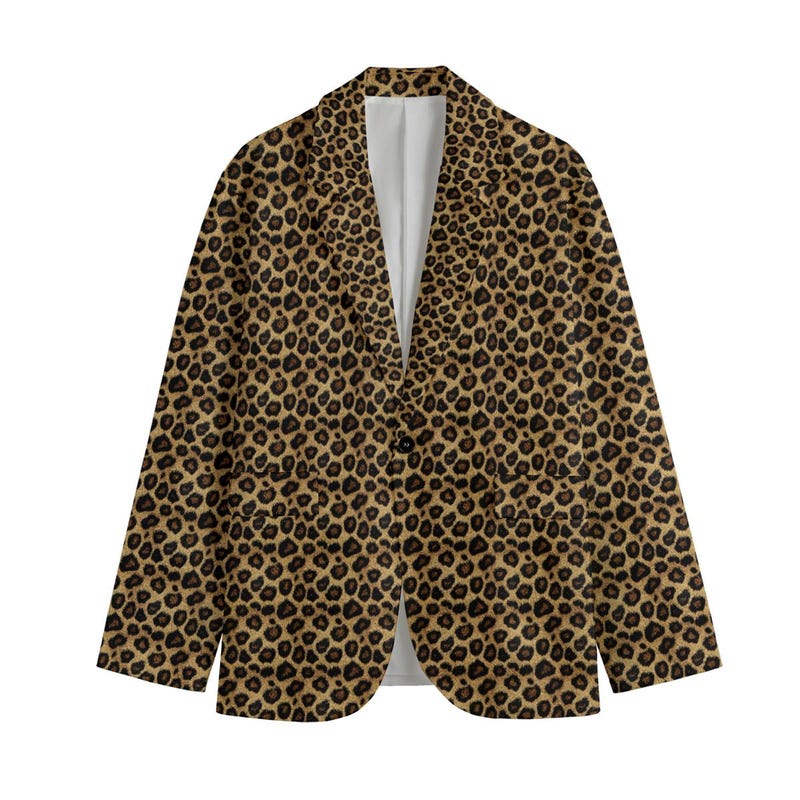 Leopard Mens Blazer - Brown and Tan Mixed Animal Prints Sport Jacket main image 0