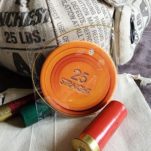 Ceramic Clay Target Round Shotgun Shooting Ornaments Milestone 25 Straight Pendant Trapshooting Skeet Orange Clay Pigeon Ceramics