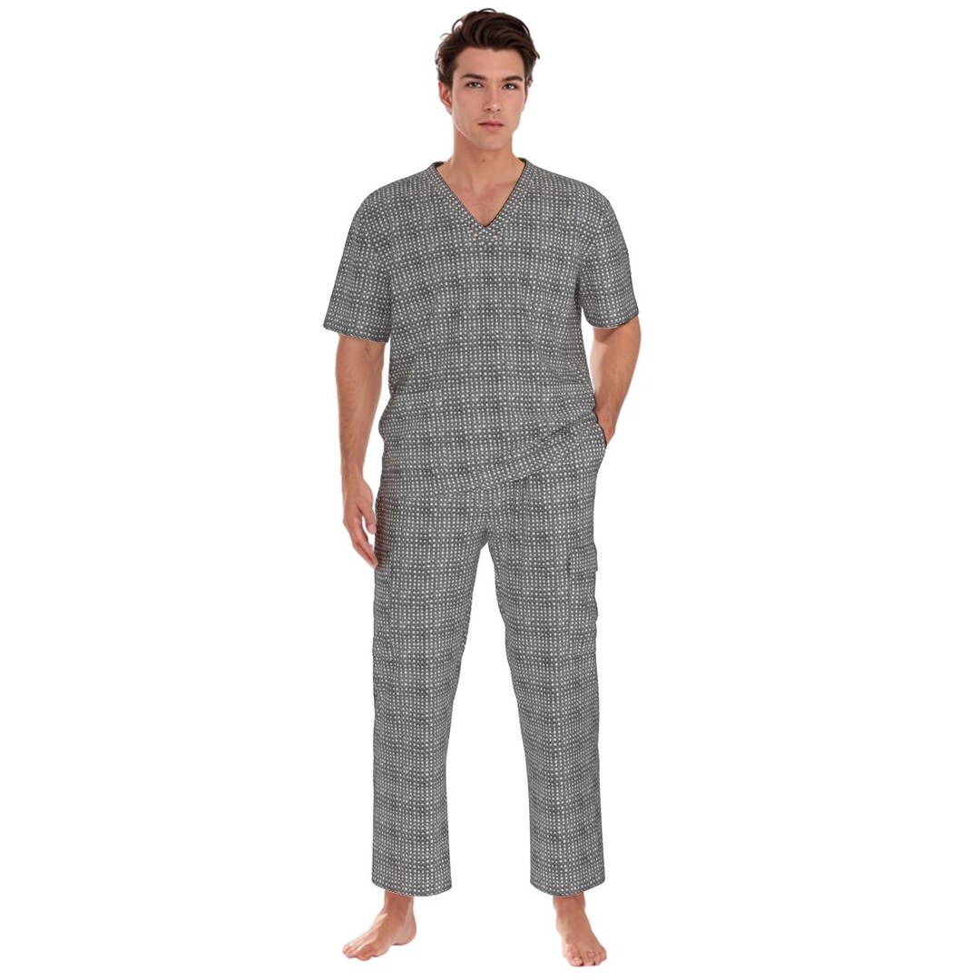 Unisex Scrub Set Medical Scrubs Top Pants Men Women 2pc Outfit Gray ...