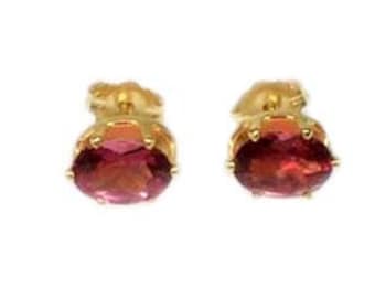 Garnet Earrings Ancient Persian Royalty Gemstone 19th Century Gem Gorgeous Rhodolite Garnet Gemstones Gold Fill Studs Antique Gemstone 17068