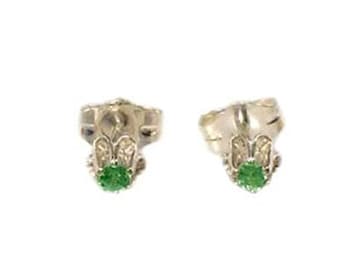 Genuine Alexandrite Earrings Siberian Alexandrite Gemstone Antique Gemstone Natural Color-Change Gem Alexandrite Buttercup Earrings #64149.4