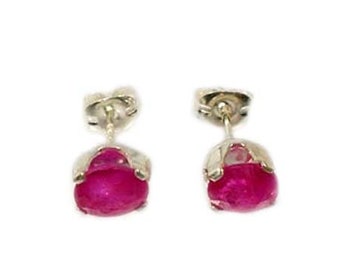 Genuine Ruby Earrings, Ruby Gemstone, 19th Century Antique Gemstone, Ancient Biblical Talisman, Lord of Gems, Wisdom Gems, Ruby Studs #51431