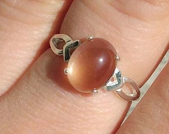 Citrine Ring 18th Century Scotland Gemstone Ancient Celtic Amulet Crystallized Sunshine Essence Citrine Cabochon Ring Pale Honey Ring #63957