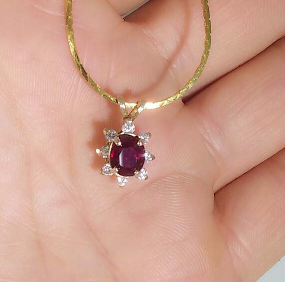 Gorgeous Ruby Pendant Blood Red Ruby Gemstone, Tr… - image 2