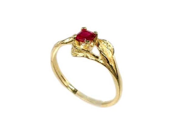 Exceptional Ruby Ring, Antique Gemstone, 14kt Gol… - image 10