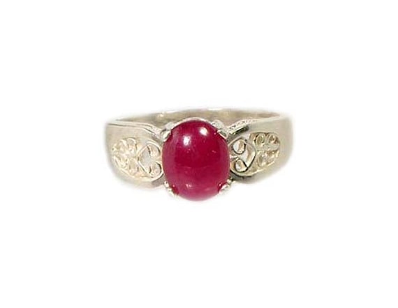 Antique Ruby Cabochon Ruby Ring 18th Century Ruby… - image 5