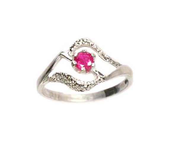 Genuine Ruby Ring Tiny Treasure Gift for Her Medi… - image 1