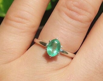 Gorgeous Emerald Ring Ancient Egyptian Gem 19th Century Gem Antique Gemstone Babylonian Ring Emerald Jewelry Sterling Emerald Ring #55229