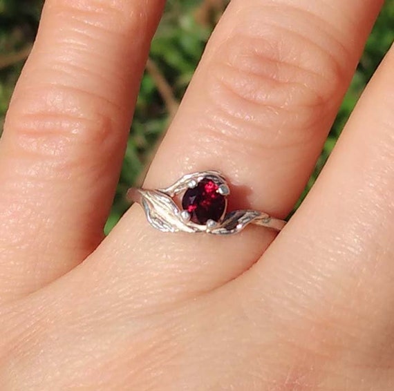 Garnet Ring, Bohemian Gypsy Gemstone, Antique Gemstone, 19th Century Handcrafted Norwegian Gemstone, Rhodolite Garnet, Cape Ruby Gem #59873 View 2