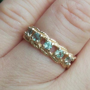 Genuine Alexandrite Ring 10kt Gold Ring, 19th Century Antique Gemstone Handcut Natural Color-Change Siberian Rare Alexandrite Jewelry #51652