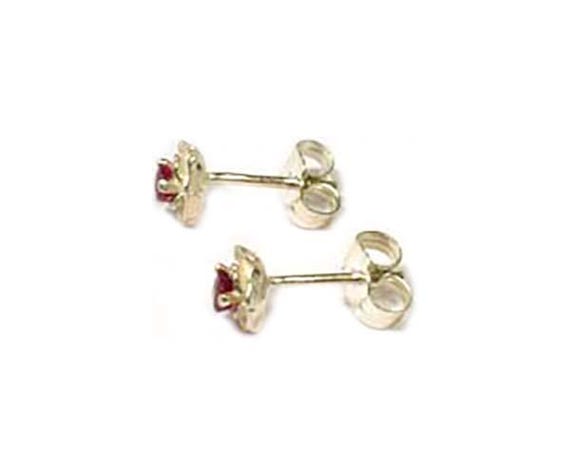 Red Ruby Studs, Ancient Hindu Magic, Ruby Earring… - image 5