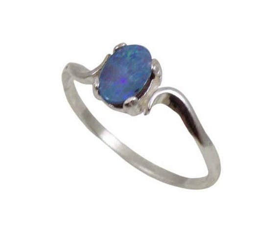 Gorgeous Black Opal Ring, Australian Gemstone, Lightening Ridge, Australian Aborigine Legend Gem, Maya Aztec Bird of Paradise Gem #31606 View 3