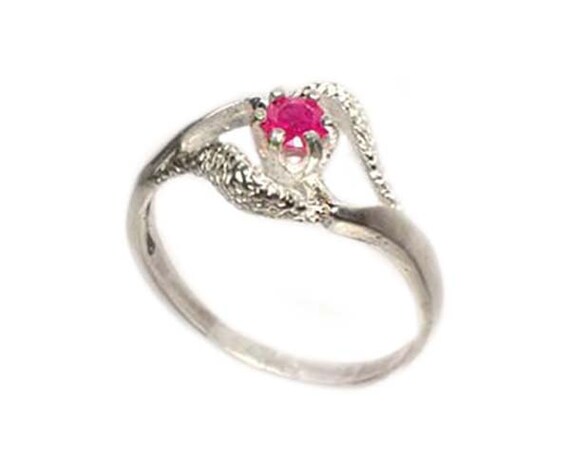 Genuine Ruby Ring Tiny Treasure Gift for Her Medi… - image 9