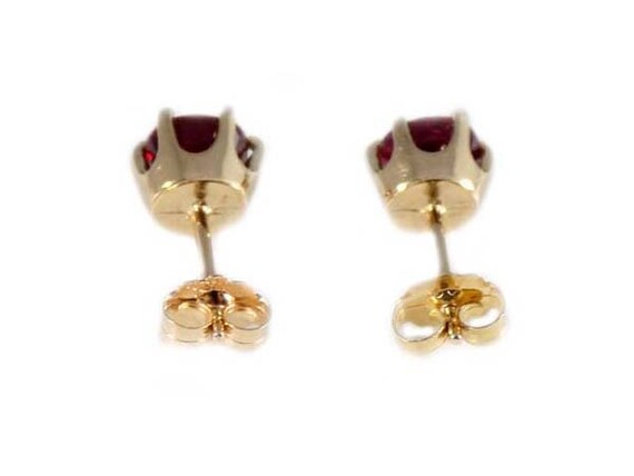 Red Ruby Earrings Genuine Ruby Gemstone 14kt Gold… - image 10