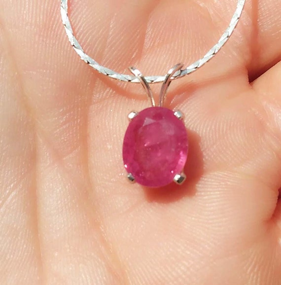 Raspberry Red Ruby Pendant Ancient Amulet, Antiqu… - image 1