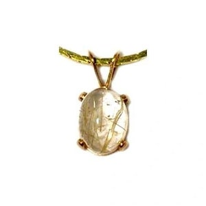Quartz Crystal Pendant, Ancient Frozen Sunray Pendant, 19th Century Gem, Titanium Rutilated Quartz, Antique Gemstone, Petrified Water #61440