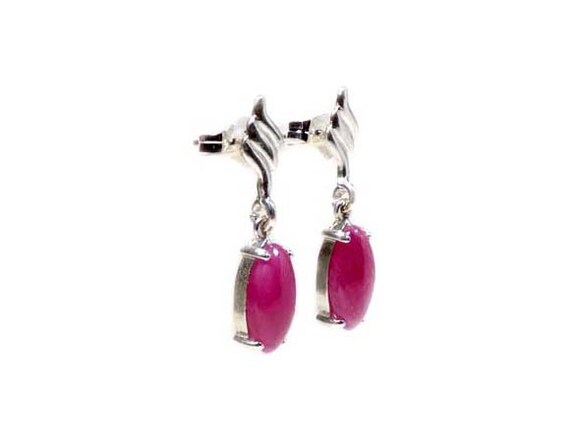 Ruby Earrings Ruby Dangles Ancient Celtic Gems Dr… - image 9