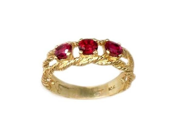 Genuine Ruby Ring Blood Red Ruby Gemstone Siamese… - image 2