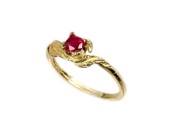 Exceptional Ruby Ring, Antique Gemstone, 14kt Gol… - image 3