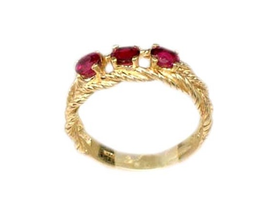 Genuine Ruby Ring Blood Red Ruby Gemstone Siamese… - image 9