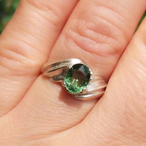 Green Apatite Ring Greek Goddess of Night, Pandora Box Gem, 19th Century Gem Antique Gemstone, Apatite Gemstone, Creativity Jewelry #60687