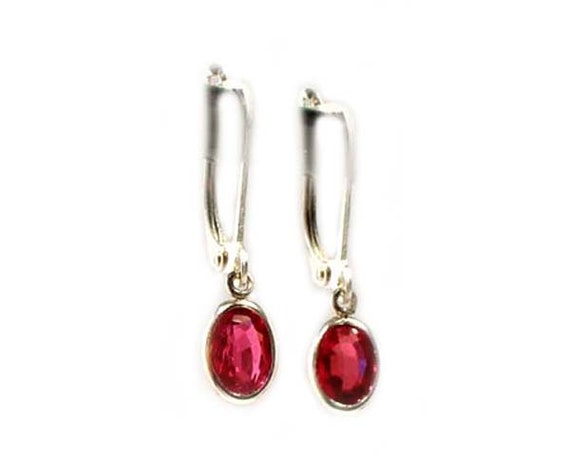 Ruby Earrings Dangles Celtic Magic Amulet Vintage… - image 8