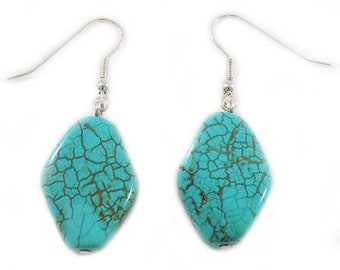 Turquoise Earrings, Ancient Sacred Stone, Gemstone of Immortals, 19th Century Antique Gem, Ancient Gem Talisman, Evil Eye Stone #66211