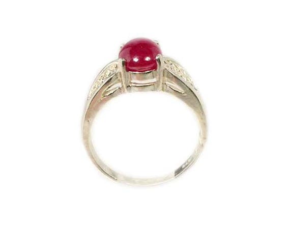 Antique Ruby Cabochon Ruby Ring 18th Century Ruby… - image 9