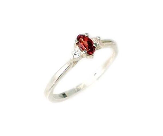 Raspberry Red Garnet Ring, Bohemian Gypsy Ruby, 1… - image 3