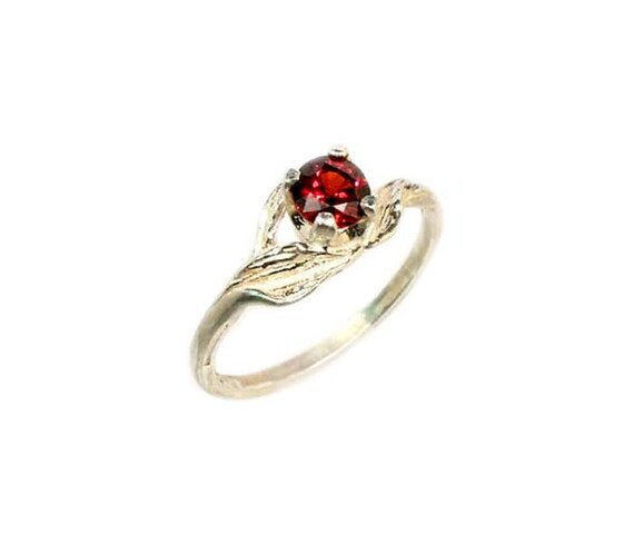 Garnet Ring, Bohemian Gypsy Gemstone, Antique Gemstone, 19th Century Handcrafted Norwegian Gemstone, Rhodolite Garnet, Cape Ruby Gem #59873 View 3