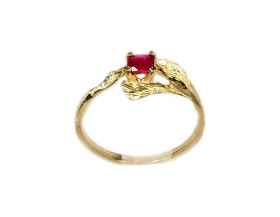 Exceptional Ruby Ring, Antique Gemstone, 14kt Gol… - image 8
