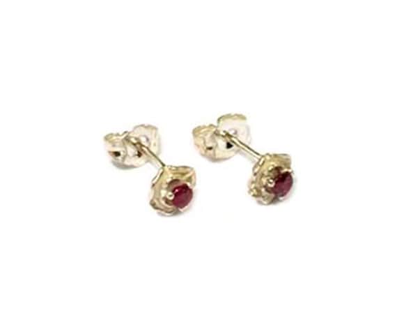 Red Ruby Studs, Ancient Hindu Magic, Ruby Earring… - image 2